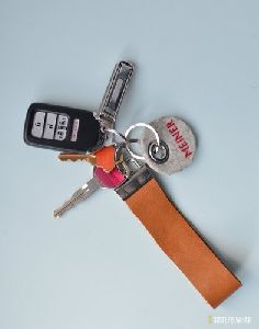 Leather Keychain Fob