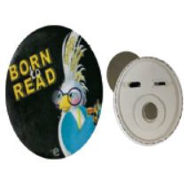 Plastic Back Button Badge with Magnet
