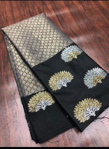 Kora muslin zari tanchui saree