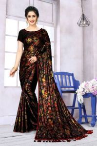 Tiger Renial Work Synthetic Sarees