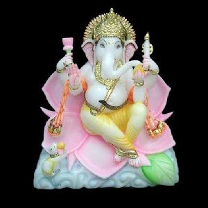 Multicolor Marble Ganesh Statue