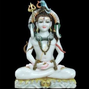 Multicolor Marble Shiva Statue