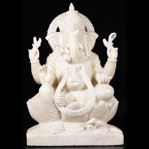 White Marble Ganesh Statue