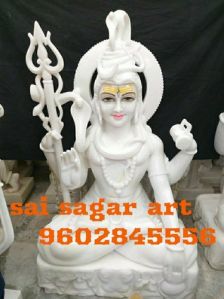 White Marble Shiva Statue