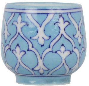 Blue Art Pottery Cup