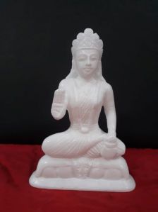 White Marble Parvati Mata Statue