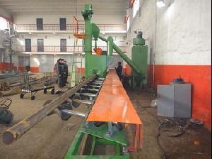 Horizontal Through Gas Tank Surface Descaling Shot Blasting Machine