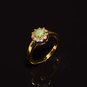 round gold plated ring