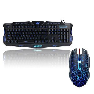 LED Backlit Wired Gaming Keyboard and Mouse