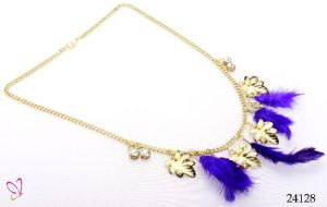 Fluffy Feather Charm Necklace