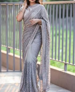 Stylish Embroidered Saree