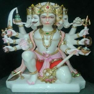 Marble Panchmukhi Hanuman Statue