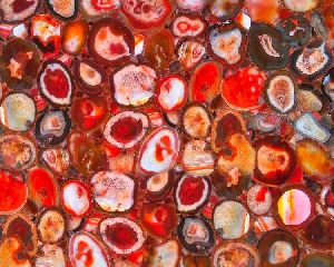 Red Agate Semi Precious Stone Slab