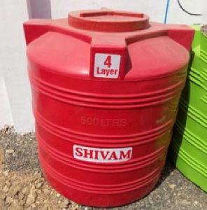 Red Plastic Water Tank