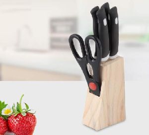 Kitchen Knife Set with Wood Block
