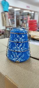 HAND PAINTED ENAMELWARE 3 TIER TIFFIN