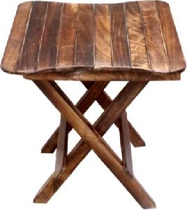 wooden foldable stool