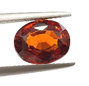 Natural unheated untreated ceylon hessonite garnet stone certified 4.60 ct