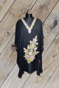 Short Kashmiri Kaftan With Floral Embroidery