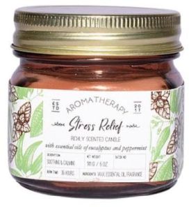 Stress Relief Aromatherapy Glass Jar Candle