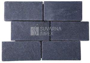 Natural Black Lime Tumbled Machine Cut Cobbles