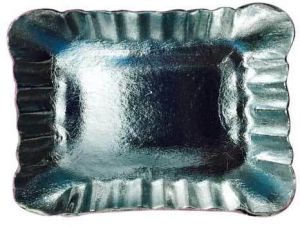 Square Silver Paper Plate