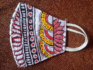 reusable madhubani painting cotton face mask