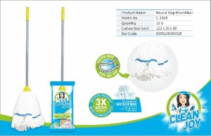 CLEANJOY MICROFIBER ROUND MOP