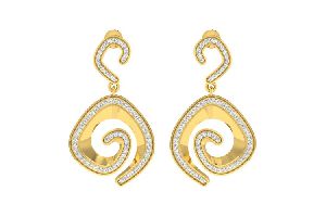 Shop Faren Diamond Earrings In Gold
