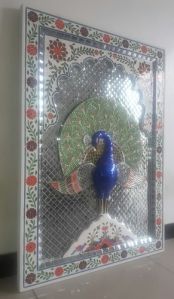 Glass Art Peacock