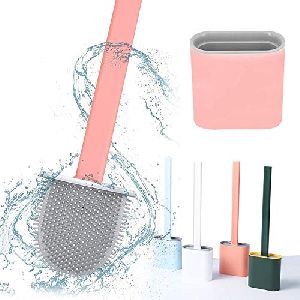 Silicone Revolutionary Flex Toilet Brush with Holder