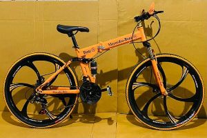 NEW Orange Mercedes-Benz 6 SPOKES FOLDABLE 21 GEARS CYCLES