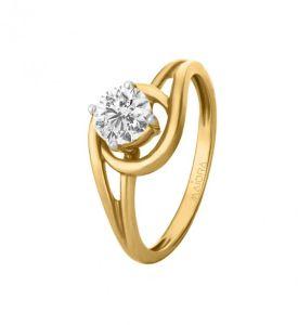 Twisting Solitaire Diamond Ring