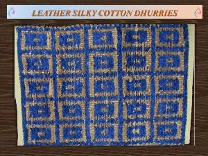 Leather Silky Cotton Dhurries