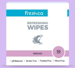 Freshca Refreshing Wet Wipes Orchid-50Pcs