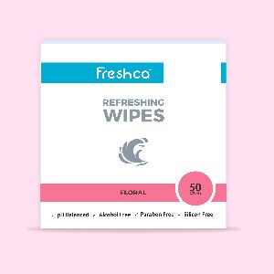 Freshca Refreshing Wipes Floral-50Pcs