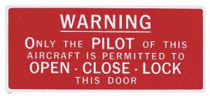 Aviation Placard