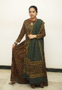 Kurta skirt and dupatta set of Jodhpur I print