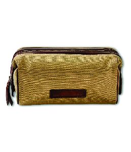 Canvas Leather Toiletry Bag