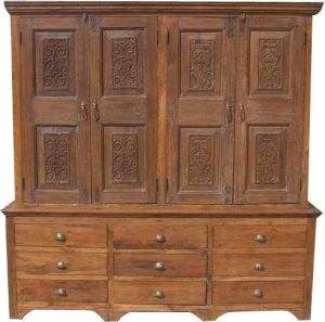 Wooden hutch buffet