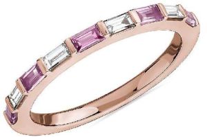 Rose Gold Pink Sapphire Ring