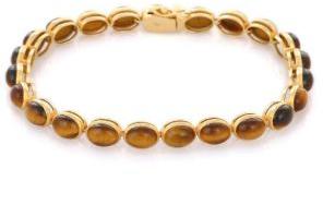 Tiger Eye 18K Yellow Gold Bracelet