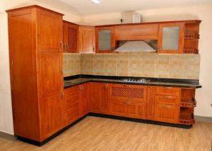 V Shaped Modular Kitchen