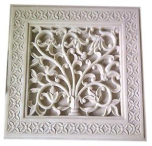 Marble Inlay Square Panel