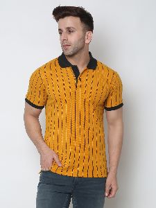 Mens Striped Polo T-Shirt