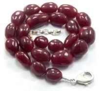 Ruby Quartz Oval Uneven Beads