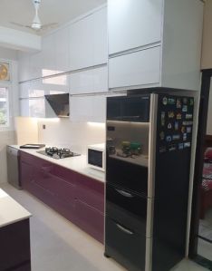 V Shaped Modular Kitchen