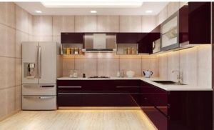 V Shape Modular Kitchen