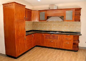 V Shaped Modular Kitchen