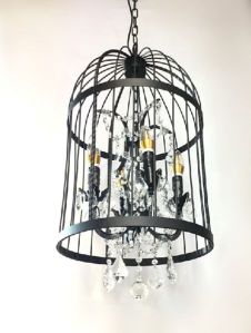 Birdcage Crystal Hanging Chandelier